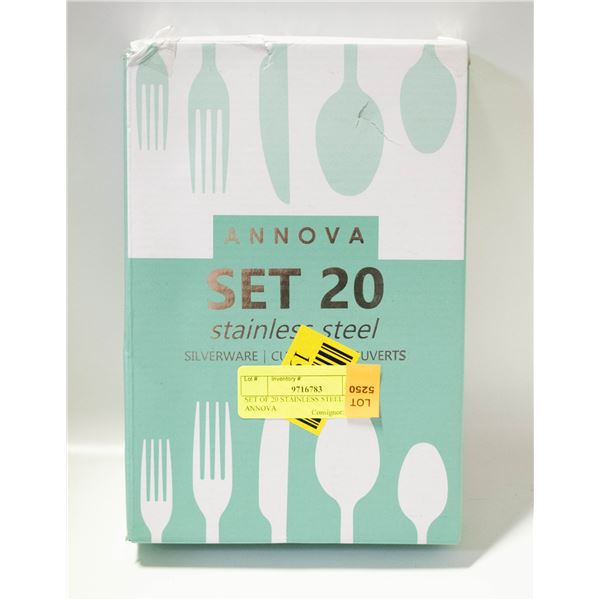 SET OF 20 STAINLESS STEEL ANNOVA