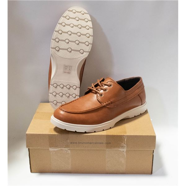 BRUNO MARC BROWN LEATHER SHOES