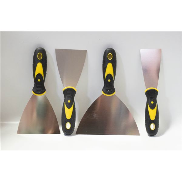 PUTTY KNIFE SET. 4 DIFFERENT SIZES.