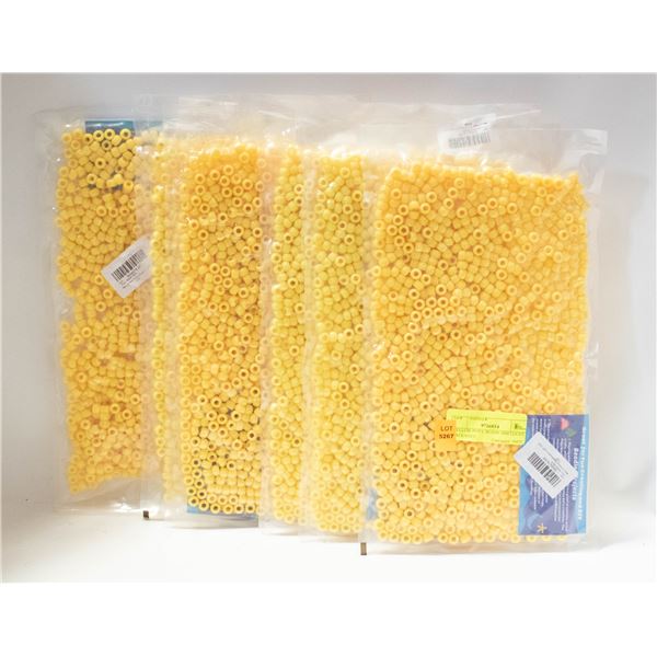 YELLOW PONY BEADS 1000 COUNT 6 PACKAGES