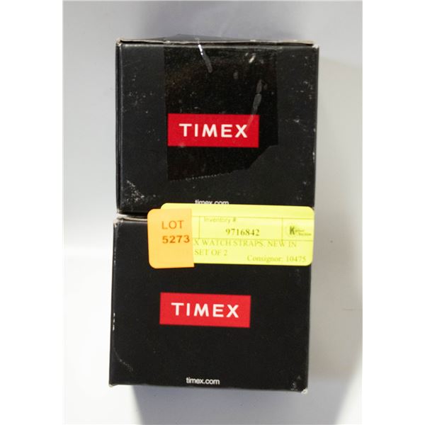 TIMEX WATCH STRAPS. NEW IN BOX. SET OF 2