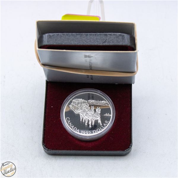 1992 SILVER DOLLAR CANADA KINGSTON STAG COACH