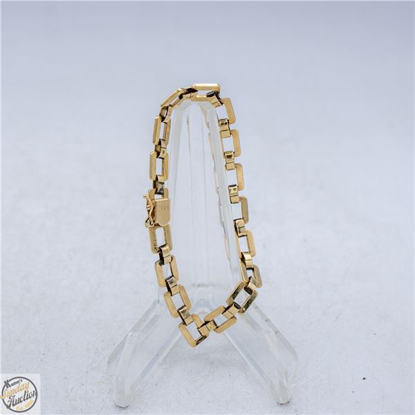 VINTAGE BIRKS 14K GOLD SQUARE LINK BRACELET