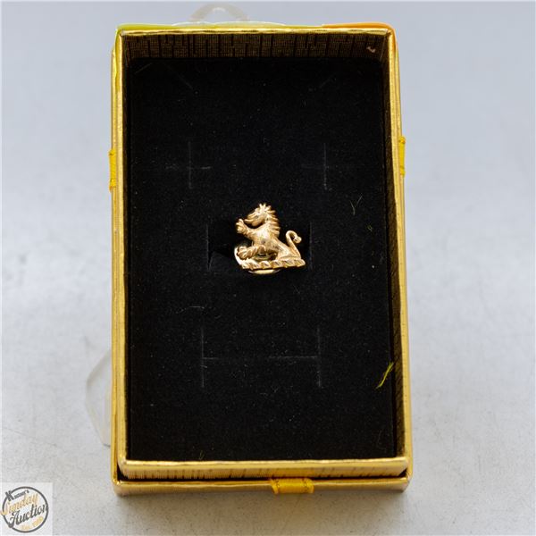 VINTAGE 14K GOLD BIRKS GRIFFIN PIN STAMPED 14K