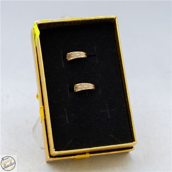VINTAGE 10K GOLD EARRINGS STAMPED WITH LOGO