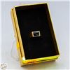 Image 1 : 14K GOLD RETANGULAR BLACK ONYX TABLET RING SZ 6