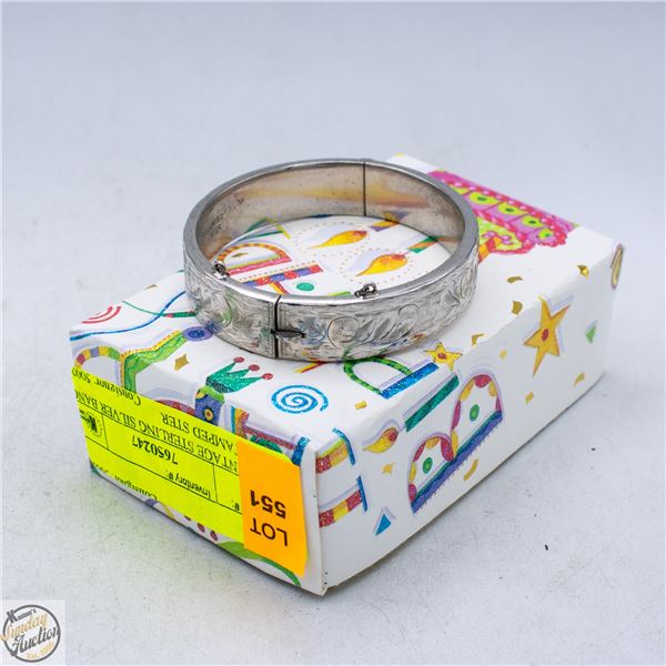 VINTAGE STERLING SILVER BANGLE STAMPED STER