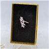Image 1 : VINTAGE STERLING SILVER WOMANS RING SZ 4.5 W/PINK