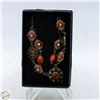 Image 1 : VINTAGE CAMEO BROOCH ORANGE OMBRE