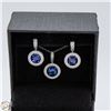 Image 1 : STERLING SILVER DANCING BLUE STONE NECKLACE &