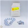 Image 1 : 2 VINTAGE LIGHT BLUE GLASS BEAD NECKLACES IN