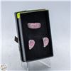Image 1 : PINK SILVER TONE EARRING+RING SET STAMPED NVS