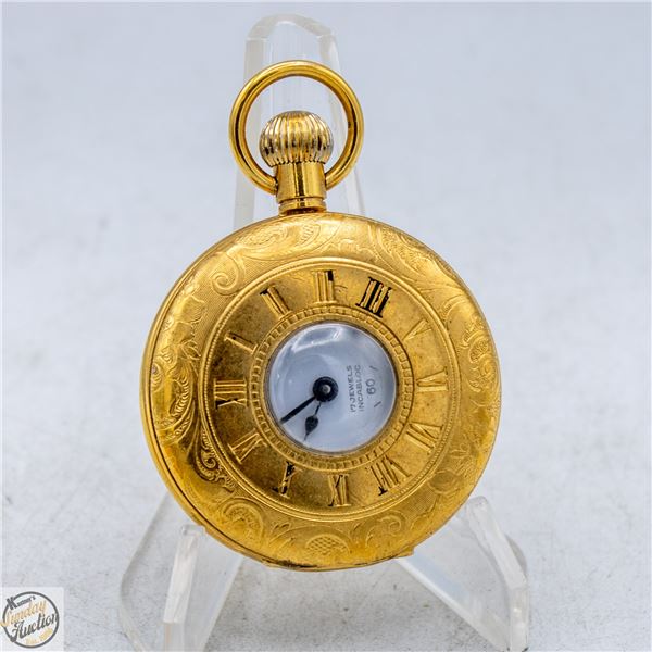 VINTAGE BIRKS GOLD PLATED POCKET WATCH