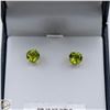 Image 1 : HUDSONS BAY PERIDOT STUD EARRINGS 10K GOLD 6.0MM