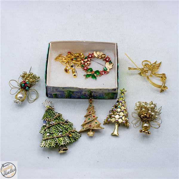 LOT OF HOLIDAY BROOCHES