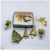 Image 1 : LOT OF HOLIDAY BROOCHES