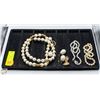 Image 1 : LOT OF VARIOUS FAUX PEARL JEWERLY NECKLACES &