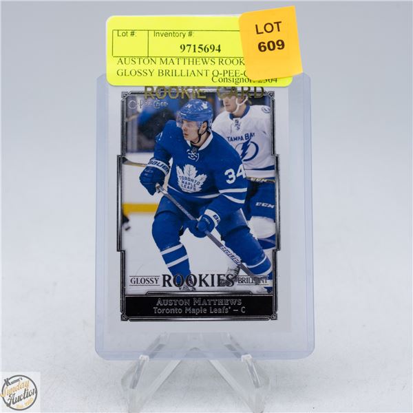 AUSTON MATTHEWS ROOKIE GLOSSY BRILLIANT O-PEE-CHEE