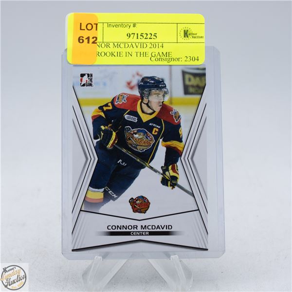 CONNOR MCDAVID 2014 PRE-ROOKIE IN THE GAME