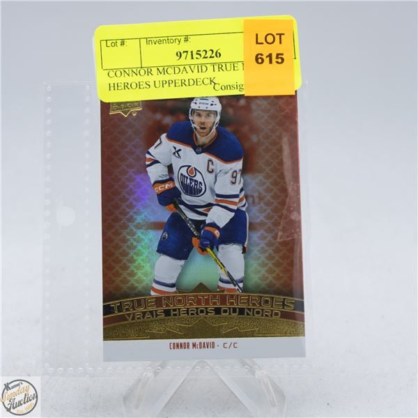 CONNOR MCDAVID TRUE NORTH HEROES UPPERDECK