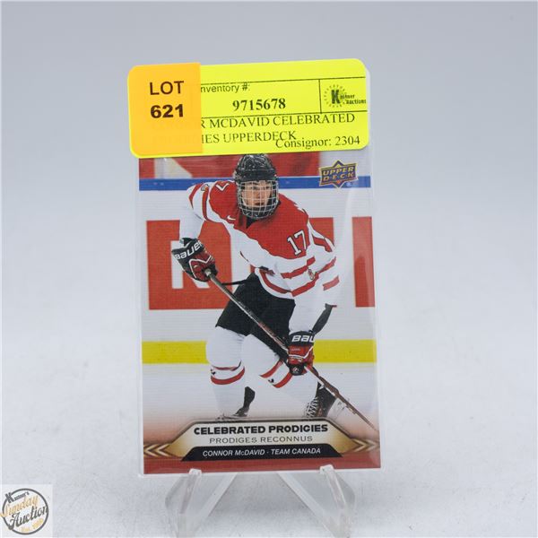 CONNOR MCDAVID CELEBRATED PRODIGIES UPPERDECK