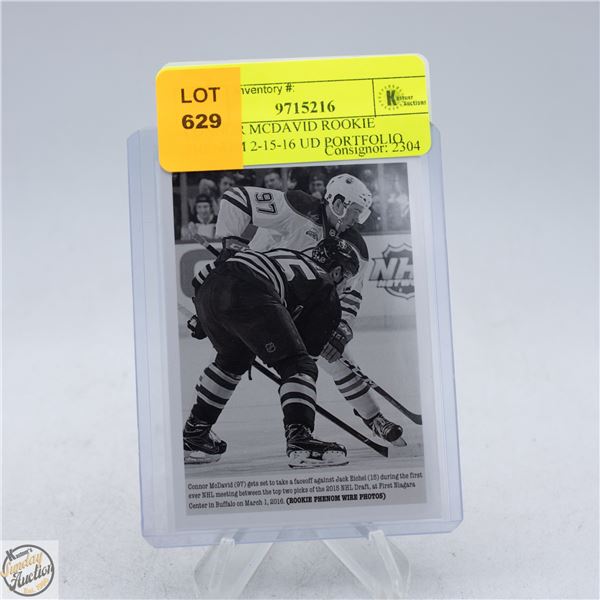 CONNOR MCDAVID ROOKIE PHENOM 2-15-16 UD PORTFOLIO