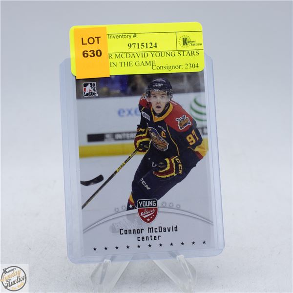 CONNOR MCDAVID YOUNG STARS PRE-RC IN THE GAME