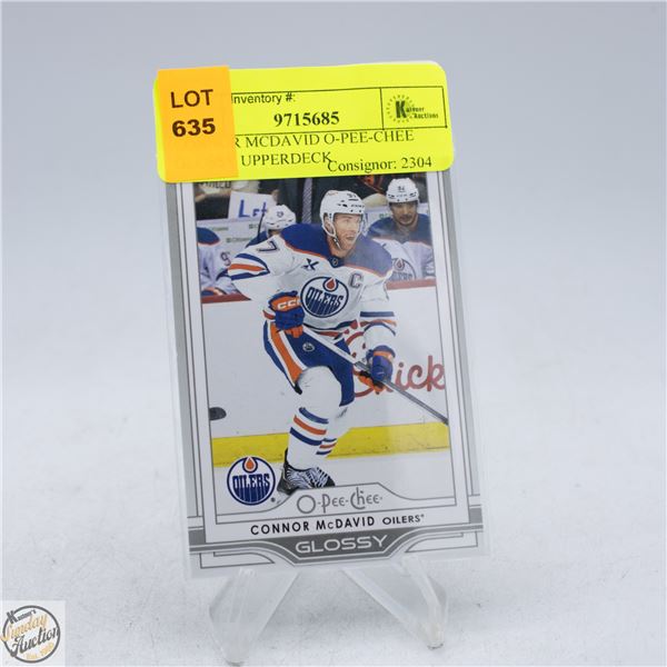 CONNOR MCDAVID O-PEE-CHEE GLOSSY UPPERDECK