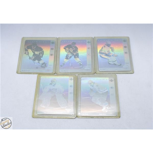 5 MCDONALDS 1991 UPPERDECK HOLO HOCKEY CARDS