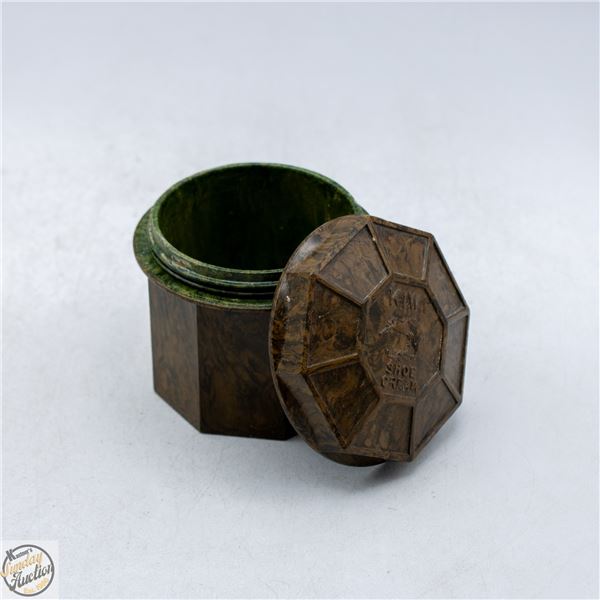 VINTAGE BARKLINE KIWI SHOE CREAM CONTAINER