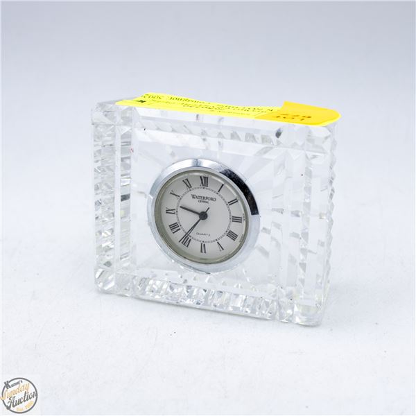 WATERFORD CRYSTAL DESK CLOCK NO CHIPS