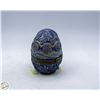 Image 1 : BLUE ART DESIGNS EGG SHAPE TRINKET BOX