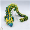 Image 1 : CUSTOM MADE 3D PRINTED DRAGON GRN/BLUE/GOLD L-14"