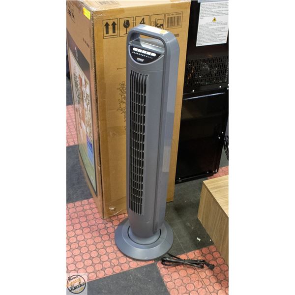 SEVILLE OSCILLATING TOWER FAN WITH REMOTE GREY 40"