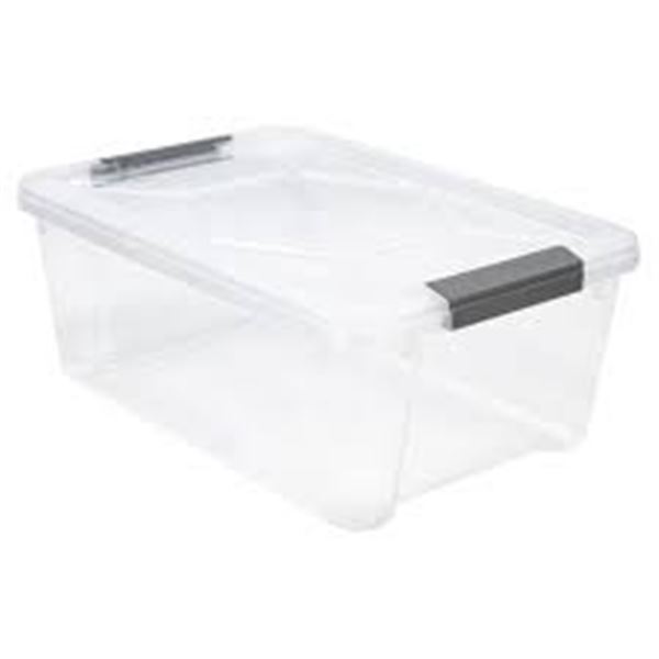 NEW 5 PACK OF TUFFSTORE CLEAR CONTAINERS - 12.2L