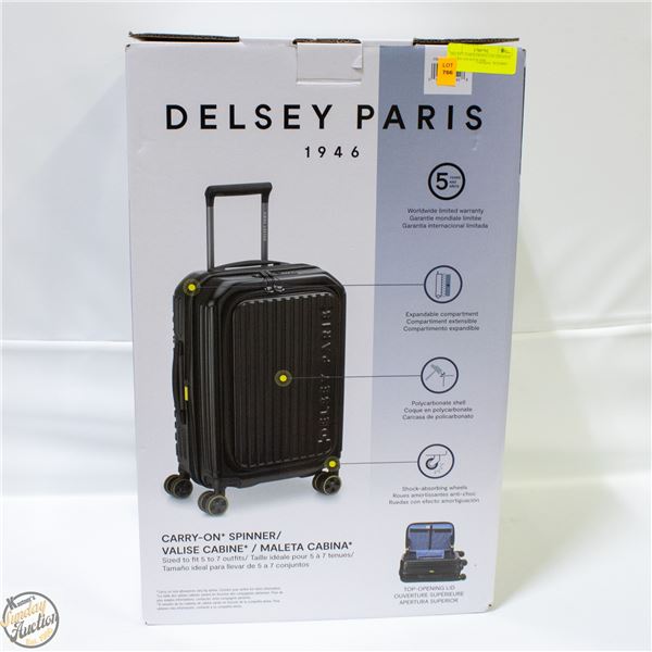DELSEY PARIS FRONT-LID OPENING CARRY-ON SUITCASE