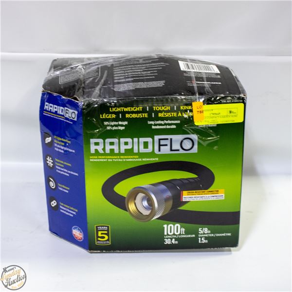 RAPID FLO COMPACT GARDEN HOSE BLACK - 30.4 / 100FT