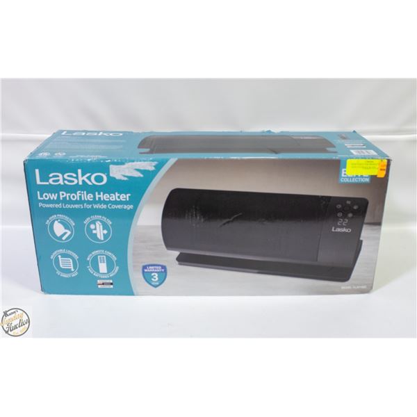 NEW LASKO LOW PROFILE HEATER - WIDE COVERAGE BLACK