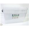 Image 1 : 3 PACK OF GREENMADE CLEAR STORAGE BINS WITH LOCKIN