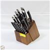 Image 1 : 17 PIECE CANGSHAN KNIFE SET & BLOCK - BLACK