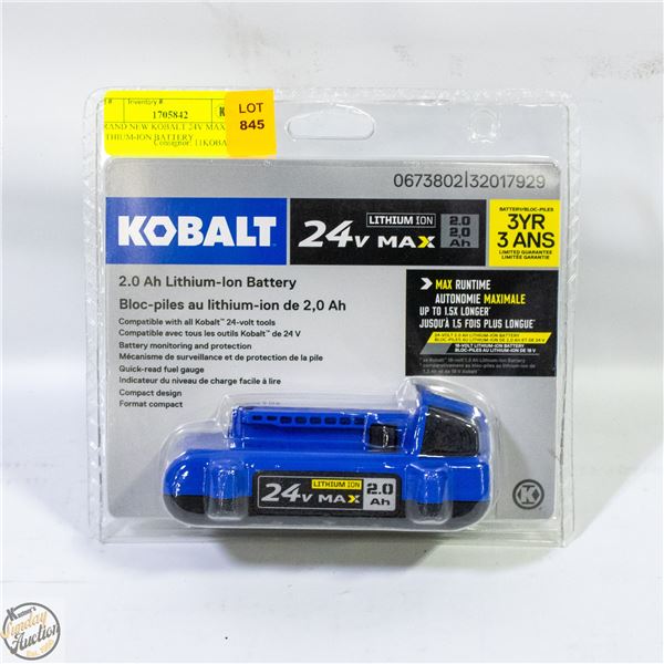 BRAND NEW KOBALT 24V MAX 4 AH LITHIUM-ION BATTERY