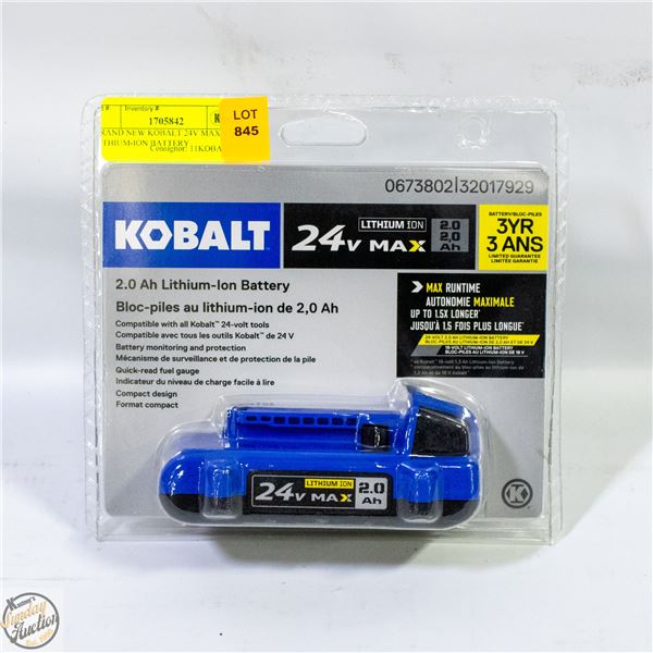 BRAND NEW KOBALT 24V MAX 4 AH LITHIUM-ION BATTERY