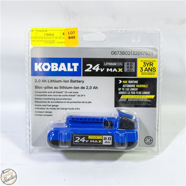 BRAND NEW KOBALT 24V MAX 4 AH LITHIUM-ION BATTERY