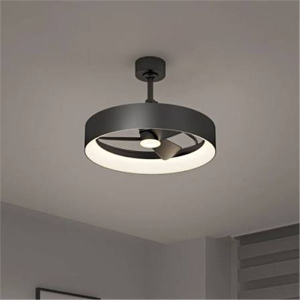 NEW ARTIKA AUSTIN CEILING FAN WITH LIGHT - BLACK