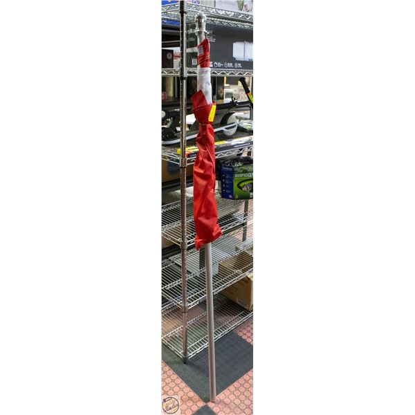 FLAGS UNLIMITED CANADA FLAG WITH POLE & WALL MOUNT