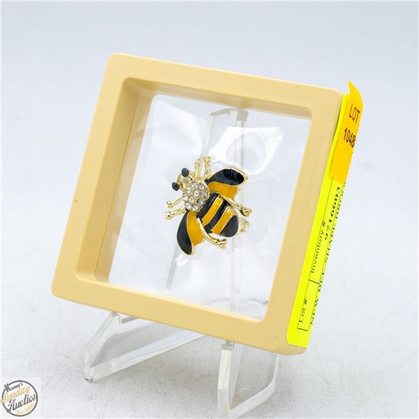 NEW BEE-SHAPE BROOCH GLASS