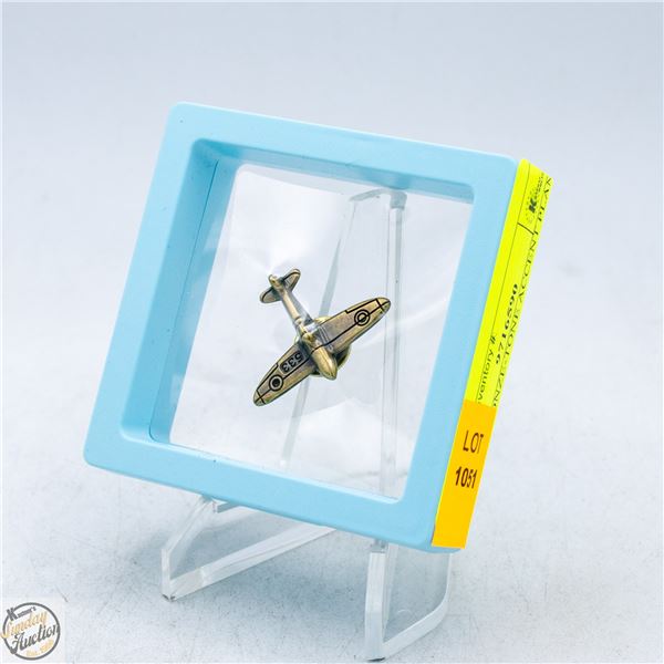 NEW BRONZE-TONE ACCENT PLANE PIN 0.9”X1.1”