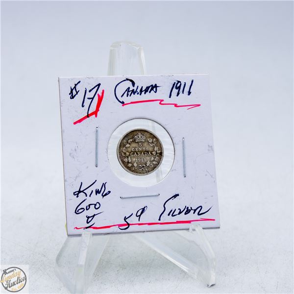 #4726-KEY DATE SILVER 1911 KING GEORGE