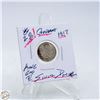 Image 1 : #4729-SILVER 1917 KING GEORGE 10 CENT COIN