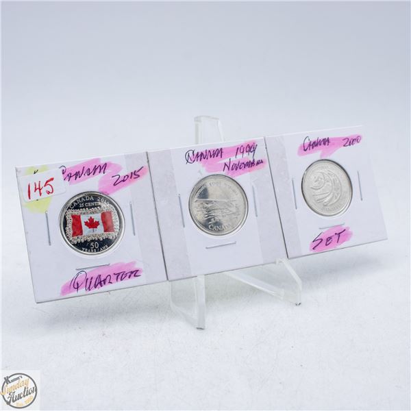 #4741- 2015 25 CENT CANADA FLAG COLORED